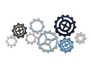 Support gears isolated on white background