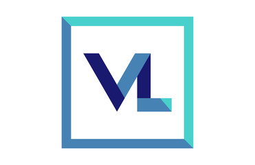 VL Square Ribbon Letter Logo