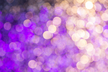 night light bokeh of lights decorate the Christmas and New Year