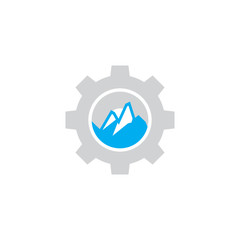 Mountain Gear Logo Icon Design