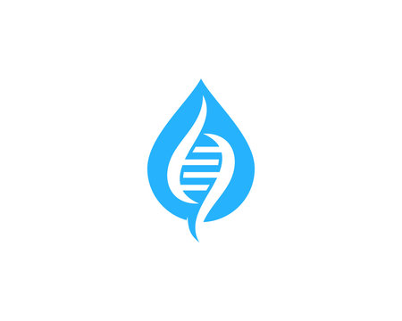 Water Dna Icon Logo Design Element