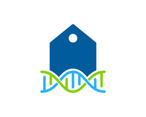 Dna Label Icon Logo Design Element