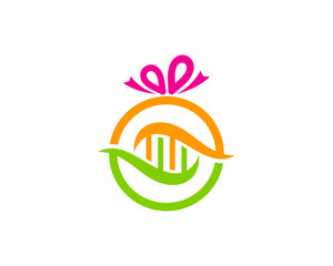 Gift Dna Icon Logo Design Element
