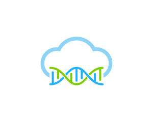 Cloud Dna Icon Logo Design Element