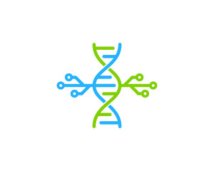 Dna Tech Icon Logo Design Element