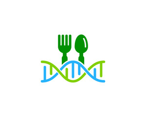 Food Dna Icon Logo Design Element