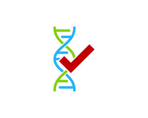 Dna Check Icon Logo Design Element