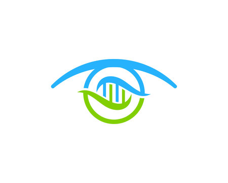 Dna Eye Icon Logo Design Element