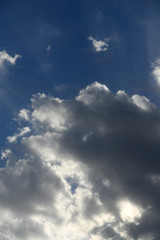 青空と雲「雲の風景」縦写真