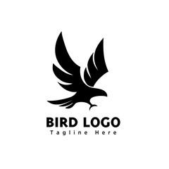 abstract eagle bird fly catch logo