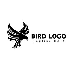 abstract eagle bird fly catch logo