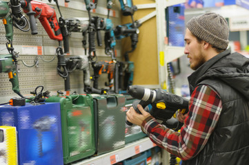 Man in a hardware store