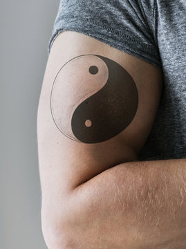 Closeup Of Tattoo Arm Of A Man