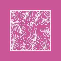 Illustration of natural frame pink