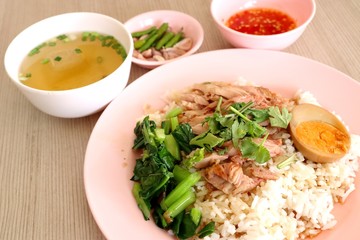 rice with pork leg