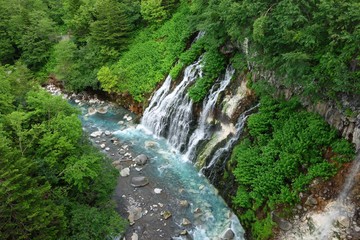 Fototapeta na wymiar 北海道　秘境の滝