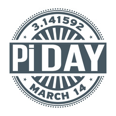 Pi Day, March 14, - obrazy, fototapety, plakaty