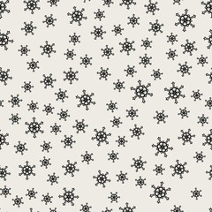 Seamless pattern background. Abstract and Classical concept. Geometric creative design stylish theme. Illustration vector. Black and white color. Snowflake ice for Christmas day
