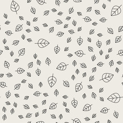 Seamless pattern background. Abstract and Classical concept. Geometric creative design stylish theme. Illustration vector. Black and white color. Leaf shape for Nature and Environment day © Shutter2U