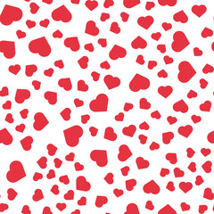 Seamless pattern background. Abstract and Modern concept. Geometric creative design stylish theme. Illustration vector. Red and white color. Heart shape