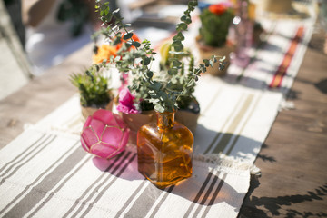bouquet of flowers in vase