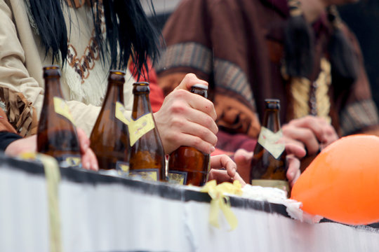Alcoholic drinks are part of the carnival

