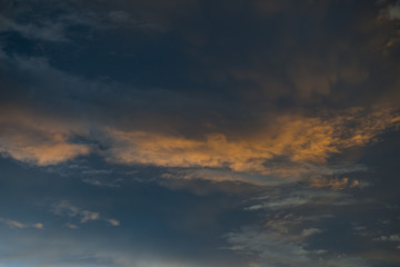 Naklejka na ściany i meble beautiful Cloudy sunset sky