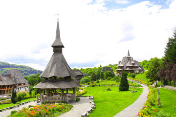 Fototapeta na wymiar Convent Barsana Monastery, Maramures, Romania