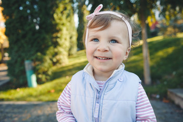 Smiling Girl at Yard