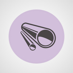 Pipe or tube isolated flat vector icon 