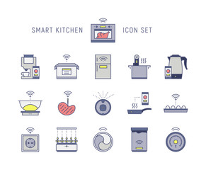 Smart hi-tech icons set