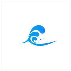 Abstract water wave logo, icon vector design element