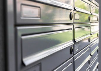 Close up of letterboxes