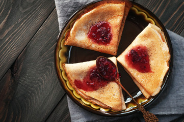 Pancakes with fillings. A treat for tea.