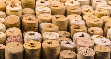 Background pattern of wine bottles corks.