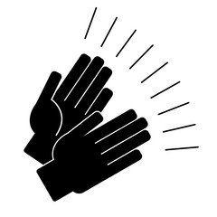 Obraz premium Clapping hands on a white background