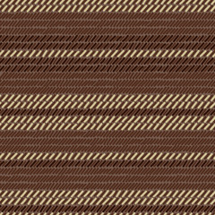 Brown and beige rug woven striped fabric seamless pattern, vector