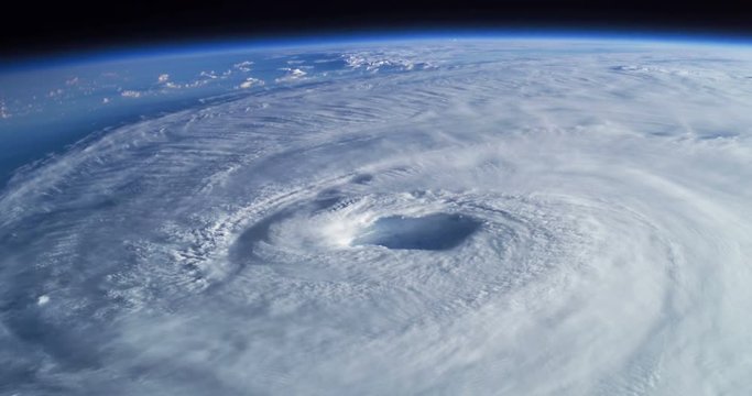 Hurricane Isabel View From Space to Earth Animation, 4K some elements furnished by NASA images 