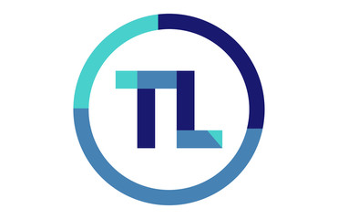 TL Global Circle Ribbon letter Logo