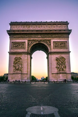 Fototapeta na wymiar Monument of Victory in Paris, France in evening time