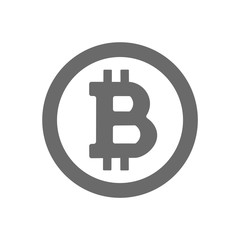 Bitcoin. Icon world-famous digital currency. illustration