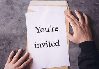 You're invited message
