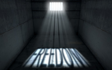 Sunshine Shining In Prison Cell Window