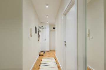 Entrance corridor with white closet