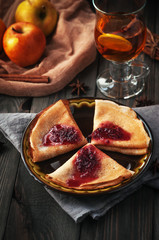 Pancakes with fillings. A treat for tea.