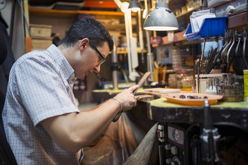 Jeweler working