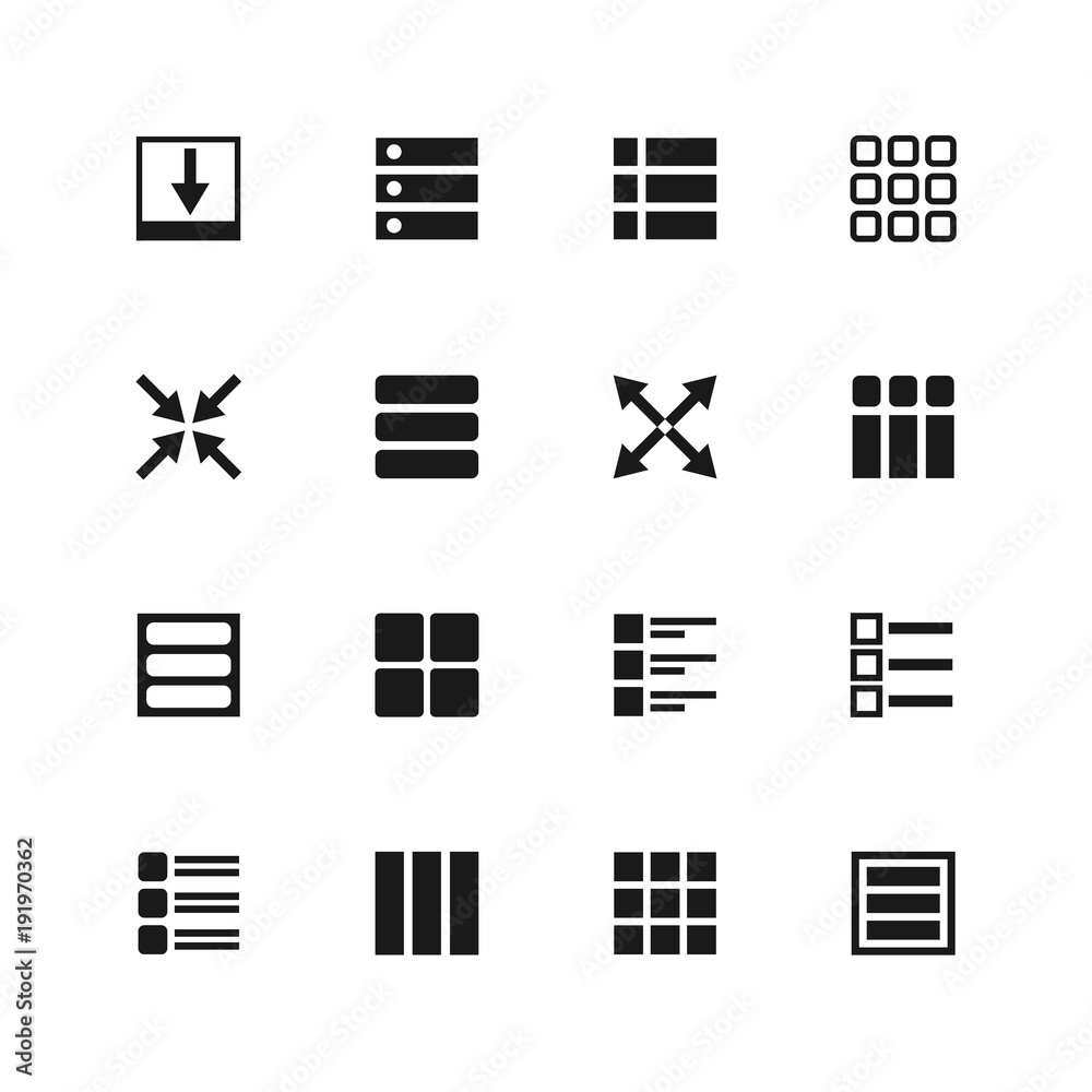 Poster ui menu and user interface navigation vector icons