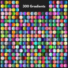 Vibrant modern gradient swatches vector set - obrazy, fototapety, plakaty