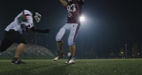 American football player tackles opponent - Powered by Adobe