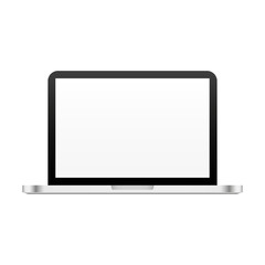 Laptop realistic vector illustration. macbook